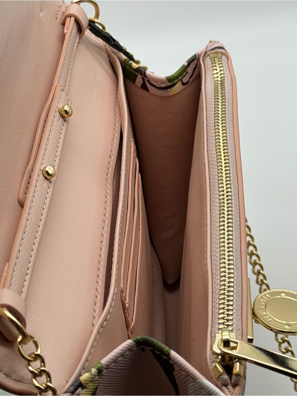 NWT Ted Baker London Pink Floral Chain Shoulder Bag - Picture 5 of 8